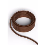 Calex Decorative Fabric Flex Cable, 2 Core, 3M - Metallic Brown