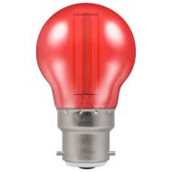 Crompton 4.5W BC LED Filament Red Harlequin Golfball Bulb