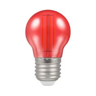 Crompton 4.5W ES LED Filament Red Harlequin Golfball Bulb