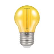 Crompton 4.5W ES LED Filament Yellow Harlequin Golfball Bulb