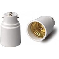 LumenEco Light Bulb Adaptor, Lamp Converter Holder, Bayonet B22 to Edison Screw E27