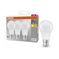 Osram LED Classic GLS 8.5W B22 2700K Pack of 3