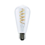 Segula LED 50302 8w Rustica Curved Clear ST64 E27 400lm 2000K-2800K Dimmable