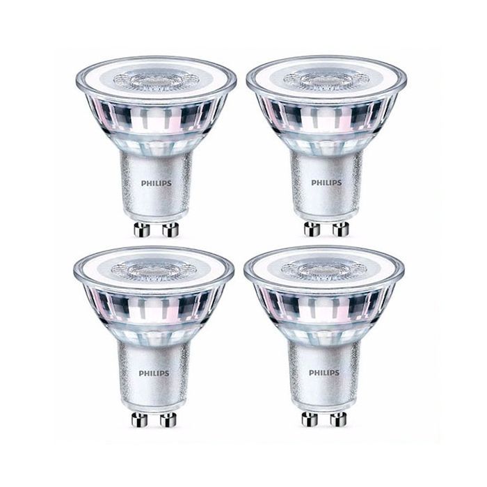4 Pack Philips CorePro LED 4.6w GU10 830 36D
