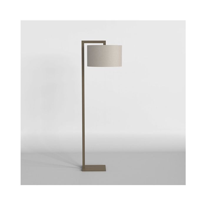 Astro Ravello Bronze LED Floor Lamp with Putty Drum Shade