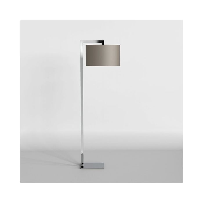 Astro Ravello Chrome LED Floor Lamp with Oyster Drum Shade