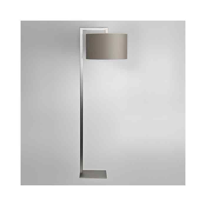 Astro Ravello Matt Nickel LED Floor Lamp with Oyster Drum Shade