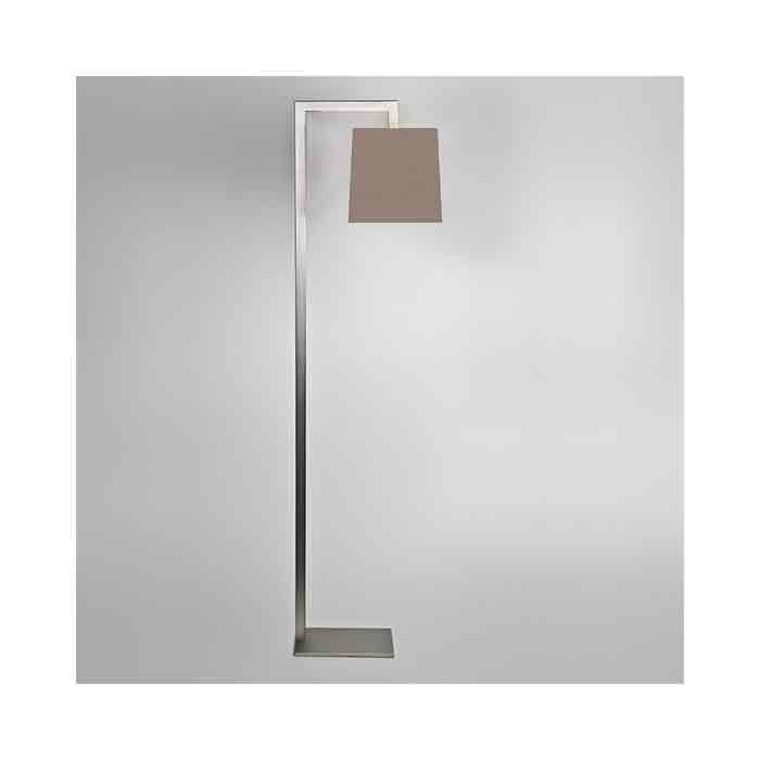 Astro Ravello Matt Nickel LED Floor Lamp with Oyster Tapered Square Shade