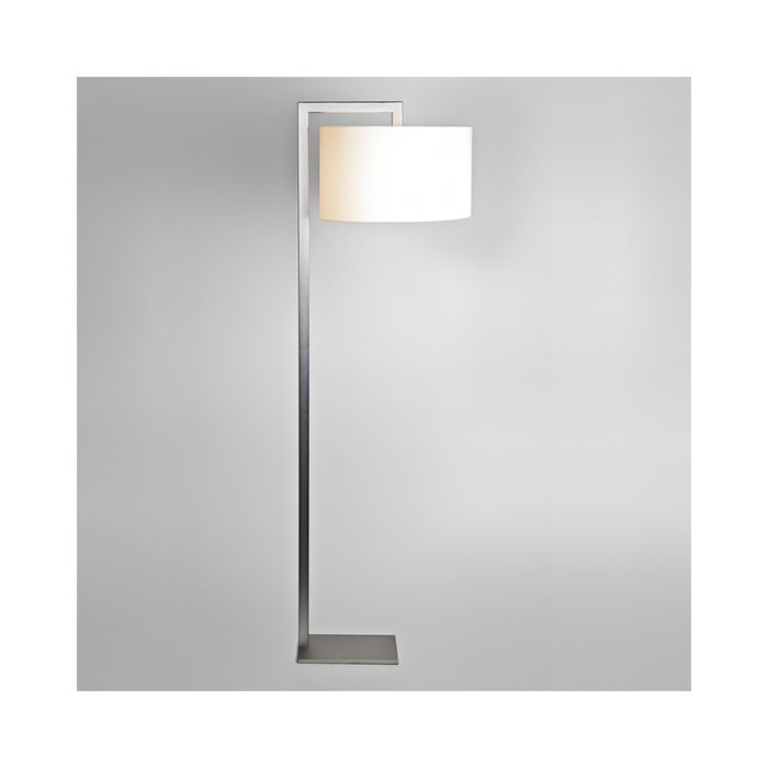 Astro Ravello Matt Nickel LED Floor Lamp with White Drum Shade