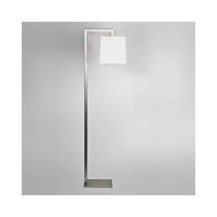 Astro Ravello Matt Nickel LED Floor Lamp with White Tapered Square Shade