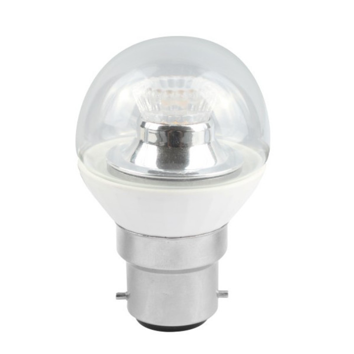 Bell 2.1W LED 45mm Round Ball BC 4000K Clear Dimmable