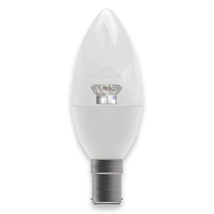 Bell 2.1W LED Candle SBC 4000K Clear Dimmable