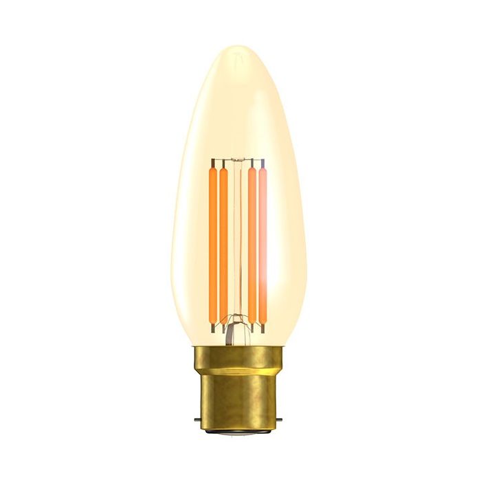 Bell 3.3W LED Vintage Candle BC 2200K Amber