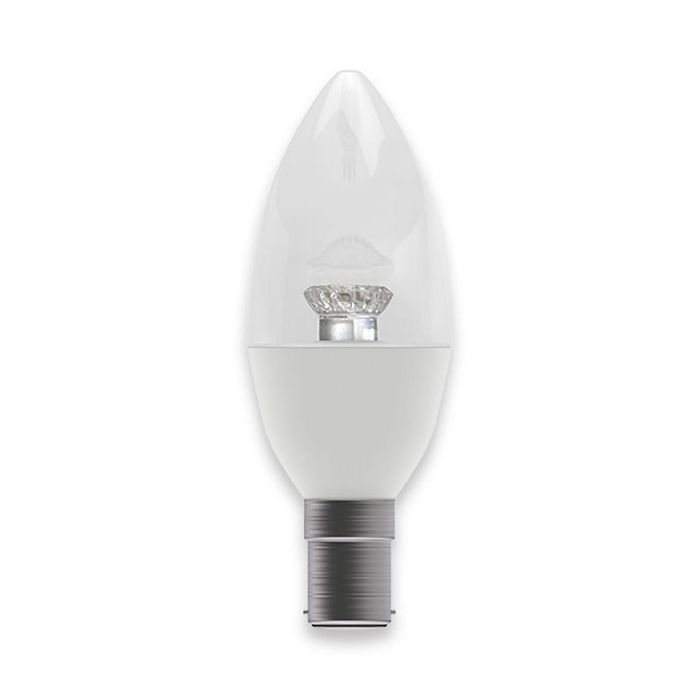 Bell 6W Dimmable LED Clear Candle SBC/B15 Warm White