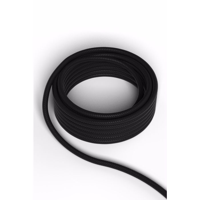 Calex fabric cable 2x0,75qmm 1,5M black, max.250V-60W