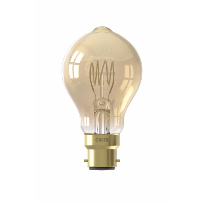 Calex Flex Filament GLS LED lamp B22 4W 2100K Gold Dimmable