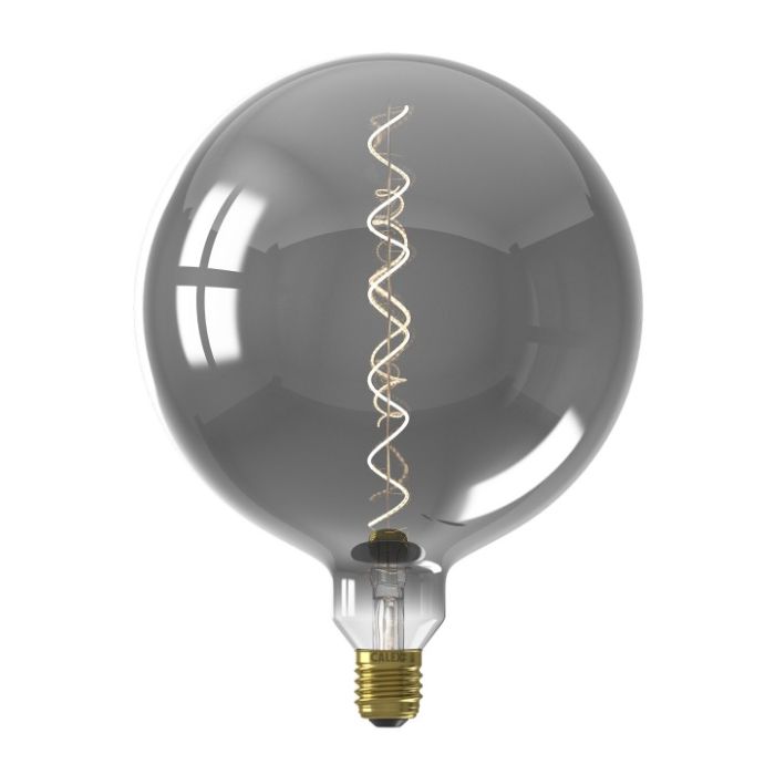 Calex KALMAR LED Spiral Globe 240V 5W 80lm E27, Titanium 2100K dimmable
