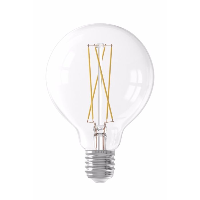 Calex LED Filament Globe Lamp 240V 6W E27 G95 Clear 2300K Dimmable