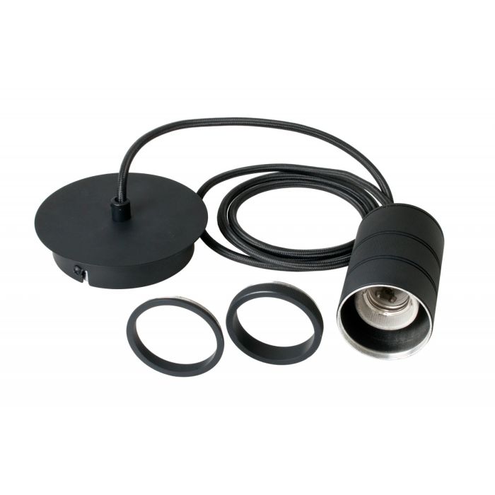 Calex Retro pendant, black fittings E27