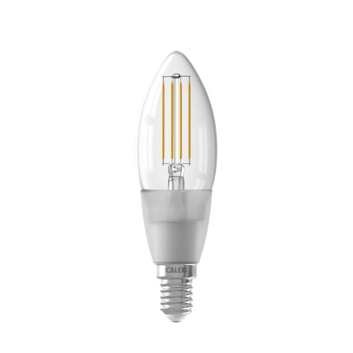 Calex Smart LED Filament Clear Candle lamp B35 E14 4,5W 1800-3000K