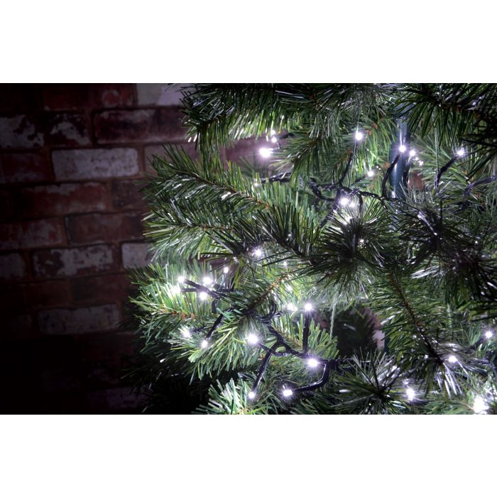 Cluster LED Outdoor String Lights with Twinkle Effect - Cool White