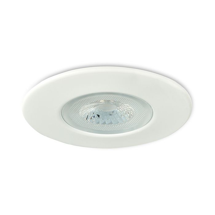 Collingwood H2 Lite Downlight 4.3W 3000K IP65 Matt White Bezel Dimmable 55D Beam Angle