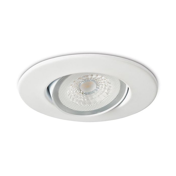 Collingwood H4 Lite Adjustable Downlight 4.3W 3000K IP65 Matt White Bezel 55D Beam Angle