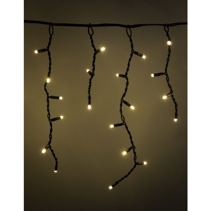 Connectable Icicle-Inspired Outdoor LED String Lights - Warm White
