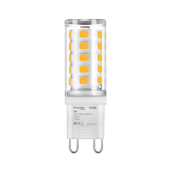 Crompton 17788 3w LED Warm White G9 Capsule Bulb