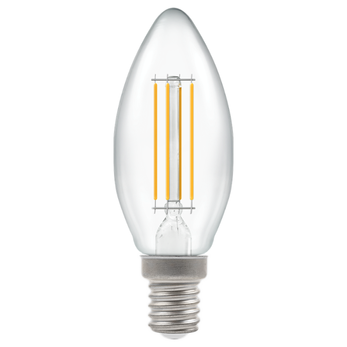 Crompton LED Filament Candle Clear Dimmable 5.9W 4000K SES-E14