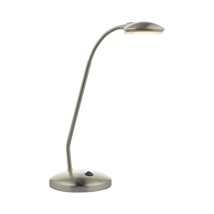 Dar Aria Satin Chrome LED Task Lamp