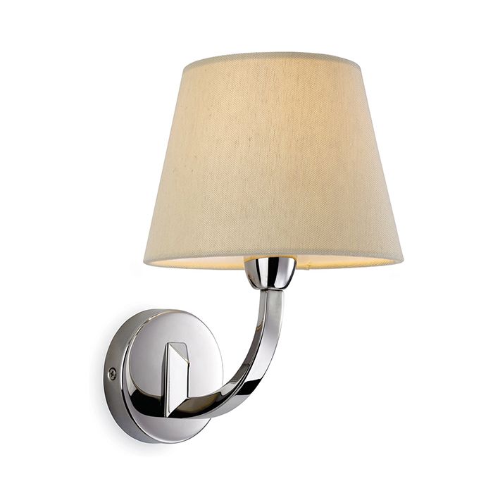 Firstlight Fairmont Single Wall Light Stainless Steel/Cream