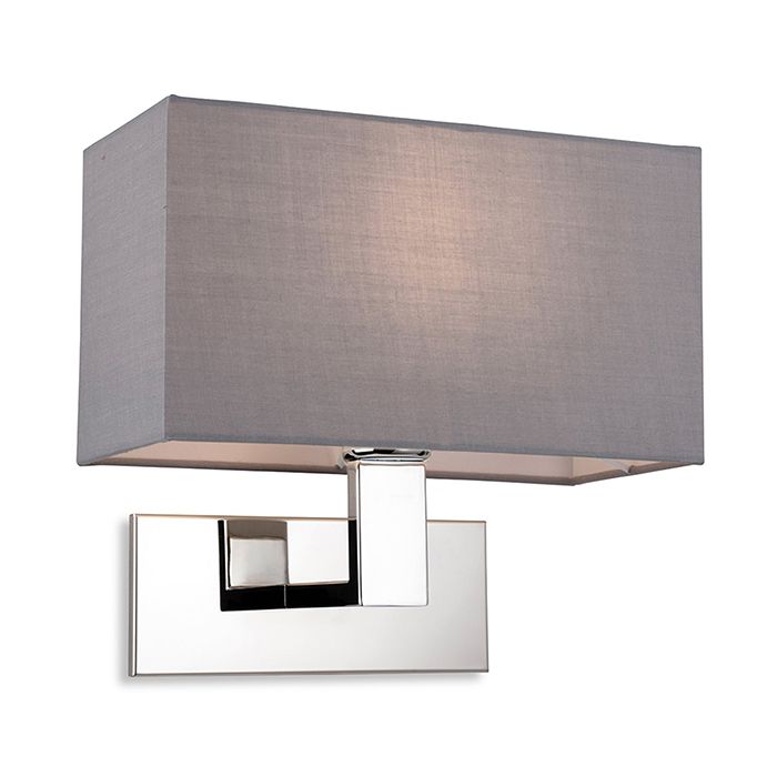 Firstlight Raffles Single Wall Light Chrome/Grey