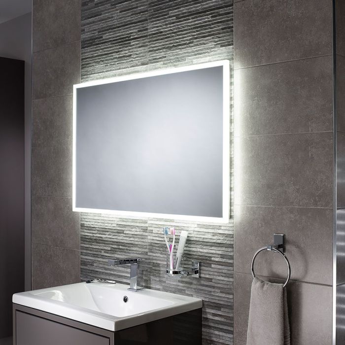 Glimmer Dimmable Mirror With Diffused LED Border 600x1200x40 Cool White