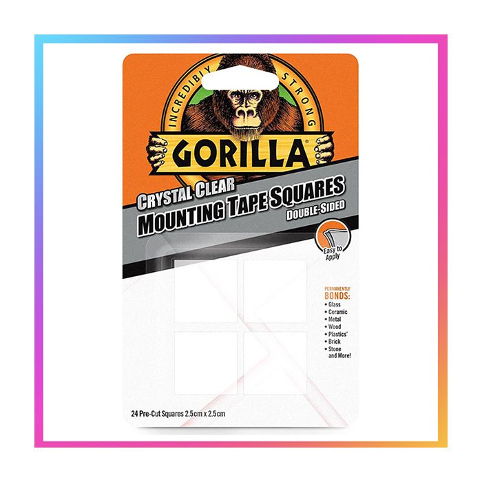 GORILLA CRYSTAL CLEAR DOUBLE SIDED MOUNTING TAPE SQAURES