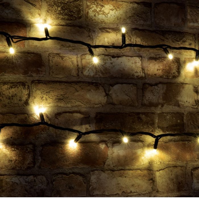 Heavy Duty LED 7w String Lights with Controller 180 Lights 20m - Warm White
