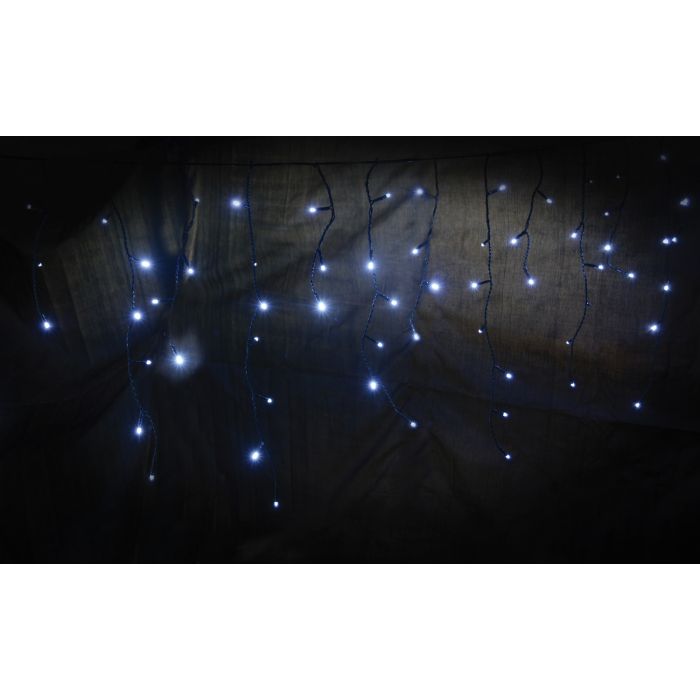 Icicle-Inspired Multi-Sequence LED Outdoor String Lights with 24-Hour Auto Timer - Blue