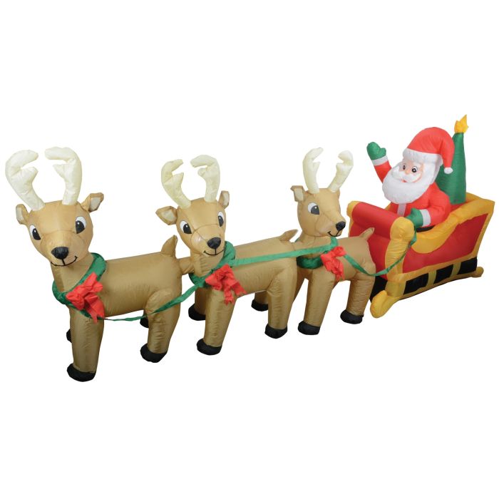 Inflatable 7ft Santa & Sleigh