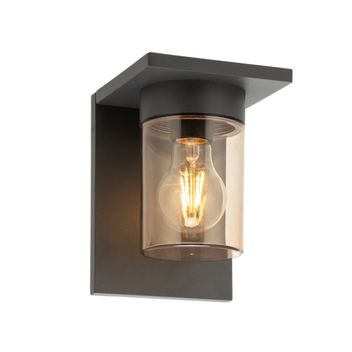 Integral Avila Outdoor Porch Wall Lantern 1 x E27 IP54 Dark Grey