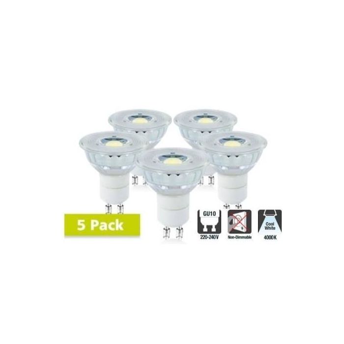 Integral GU10 Glass PAR16 3.2W 300620 4000K-5 Pack