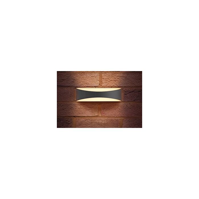 Integral LED Outdoor Wave Wall Light 7W 3000K 310lm IP65