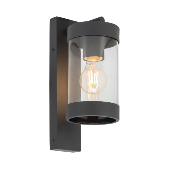 Integral Lucena Outdoor Porch Wall Lantern 1 x E27 IP23 Dark Grey