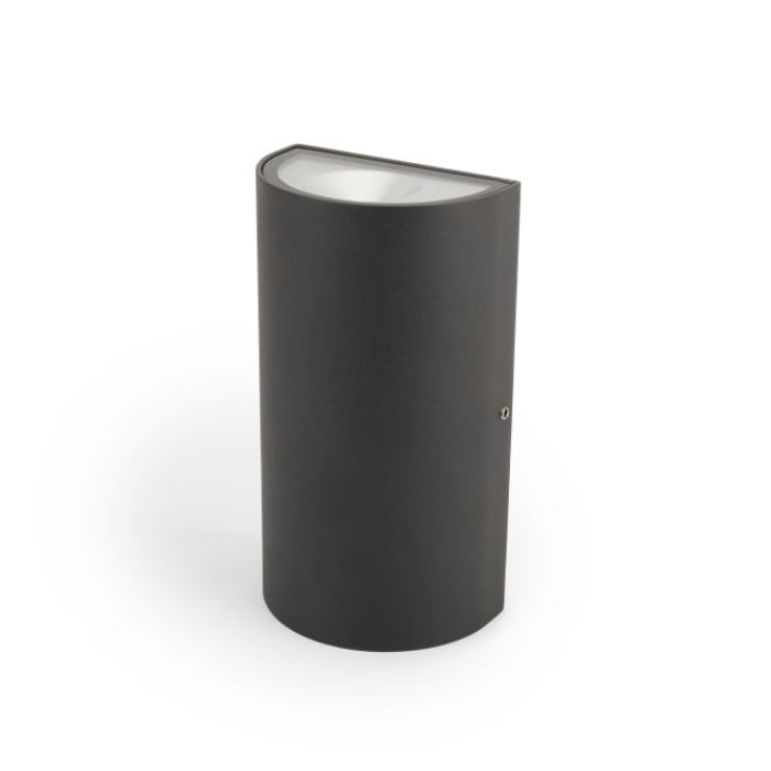 Integral Lugo Outdoor LED Wall Light Round Up & Down 12W 900lm 3000K IP54 Dark Grey