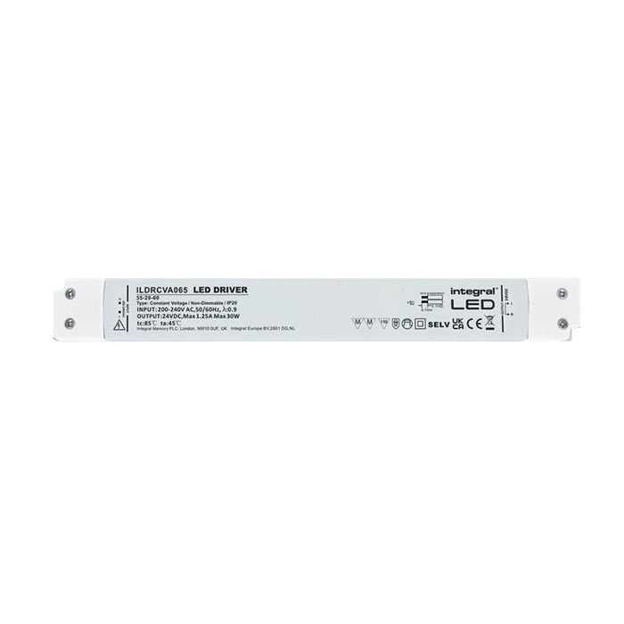 Integral 30-watt non-dimmable constant voltage driver 24V