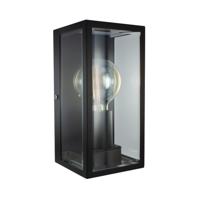 Integral Prato Contemporary Outdoor Wall Lantern 1 x E27 IP44 Black
