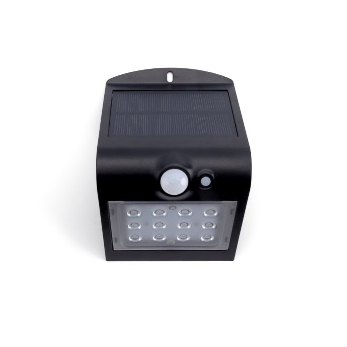 Integral True Solar black outdoor PIR wall light with solar-powered LED illumination, wall wash effect and IP65 weatherproof rating - Photo 2.