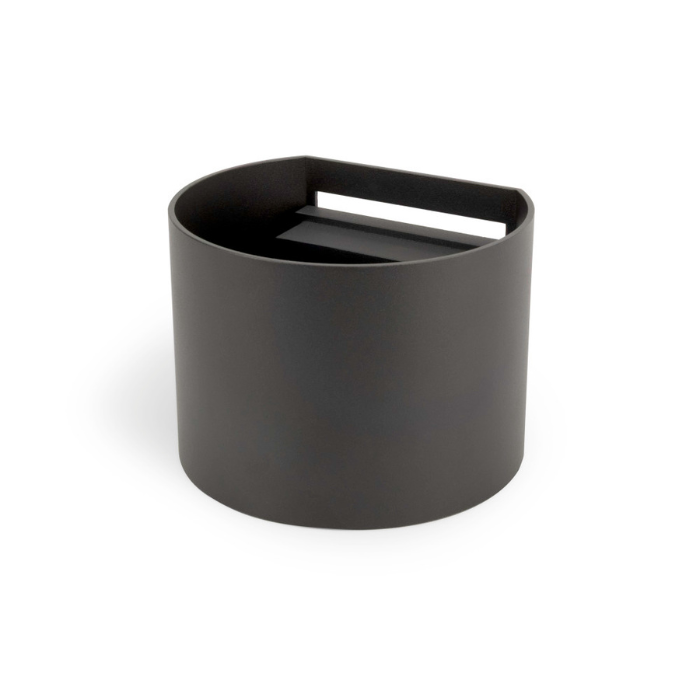 Integral Valencia Outdoor LED Wall Light Round Up & Down Adjustable Beam 12W 700lm 3000K IP65 Dark Grey