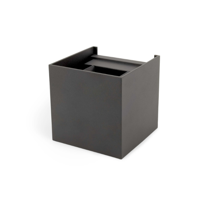 Integral Valencia Outdoor LED Wall Light Square Up & Down Adjustable Beam 12W 700lm 3000K IP65 Dark Grey