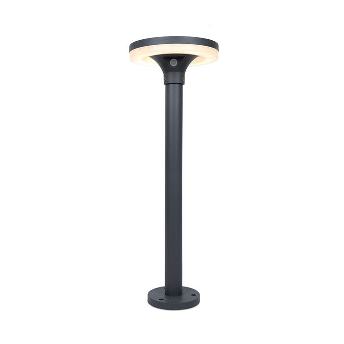 Kosnic Tall Grey Tarkine LED Solar Powered Aluminium Outdoor Bollard