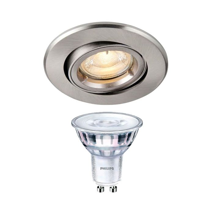 KSR Tilt Adjustable Downlight and Philips LED GU10 Bundle